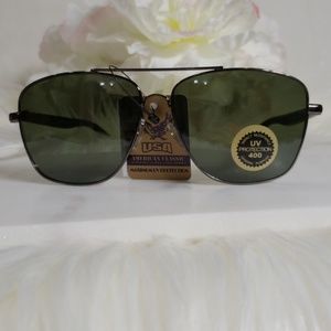 American Classic Square Aviator Frame Sunglasses